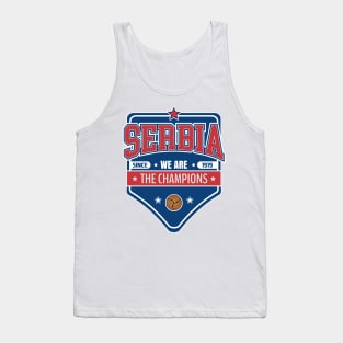 Serbia Football Superstar Badge Tank Top